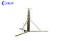 Torre de antena portátil telescópica manual da luz de polo do mastro com tripé/rodas