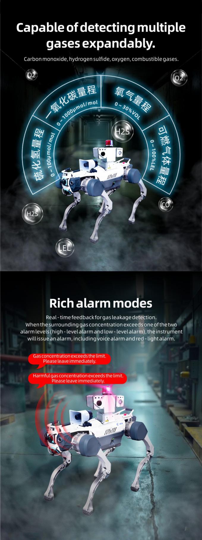 OKAF AI Vigilância Autônomo Robô de Patrulha de Segurança Robô de Guarda Industrial Cão Robô de Segurança Inteligente Robô Quadruplado 5