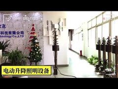 4m Electric telescopic mast with 4 lights