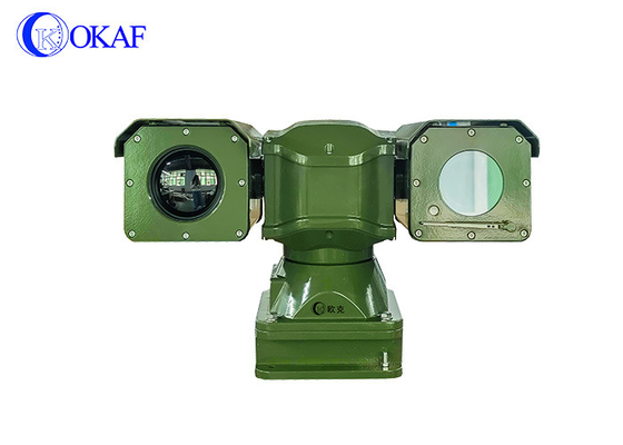 câmera dupla do CCTV da imagiologia térmica PTZ do sensor da segurança fronteiriça da longa distância de 3km 5km