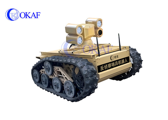 Chassis Robot rastreado Inteligente AI PTZ câmera Robô de segurança patrulha