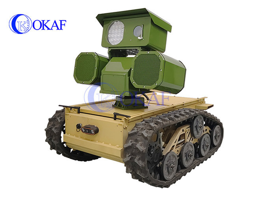 Chassis Robot rastreado Inteligente AI PTZ câmera Robô de segurança patrulha