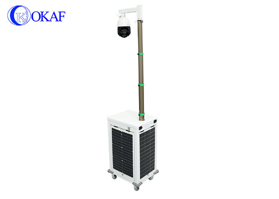 4G AI Camera Cabinet de segurança móvel movido a energia solar para monitoramento do local de construção