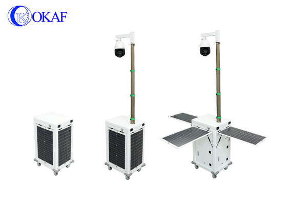 4G AI Camera Cabinet de segurança móvel movido a energia solar para monitoramento do local de construção