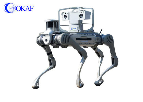 OKAF AI Vigilância Autônomo Robô de Patrulha de Segurança Robô de Guarda Industrial Cão Robô de Segurança Inteligente Robô Quadruplado