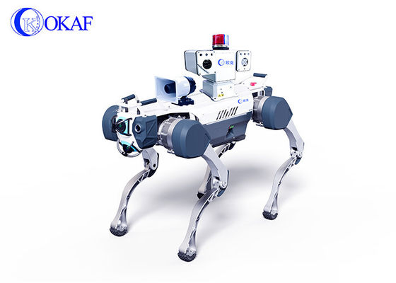 OKAF AI Vigilância Autônomo Robô de Patrulha de Segurança Robô de Guarda Industrial Cão Robô de Segurança Inteligente Robô Quadruplado