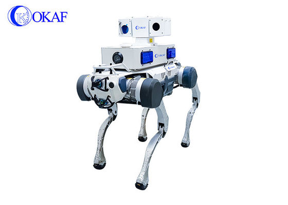 OKAF AI Vigilância Autônomo Robô de Patrulha de Segurança Robô de Guarda Industrial Cão Robô de Segurança Inteligente Robô Quadruplado