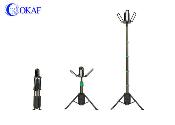 Torre de Luz LED Telescópica Portátil com Bateria Integrada e Tripé para Iluminação de Eventos ao Ar Livre