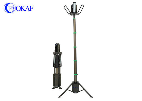 Torre de Luz LED Telescópica Portátil com Bateria Integrada e Tripé para Iluminação de Eventos ao Ar Livre