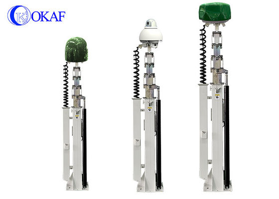 Mastro telescópico hidráulico de alta resistência com capacidade de carga de 100KG, tripé para antena de radar, mastro telescópico