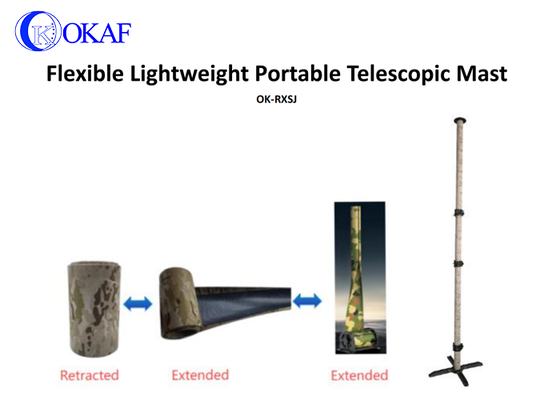Mastro Telescópico Flexível Leve Portátil Mastro de Antena Poste